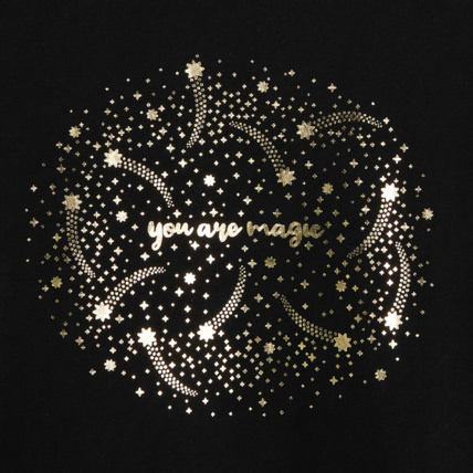 Avis T-shirt à motif pailleté You are Magic noir fille OKAIDI 2
