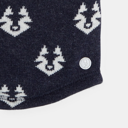 Avis Snood en tricot motif renard bleu garçon OKAIDI 3