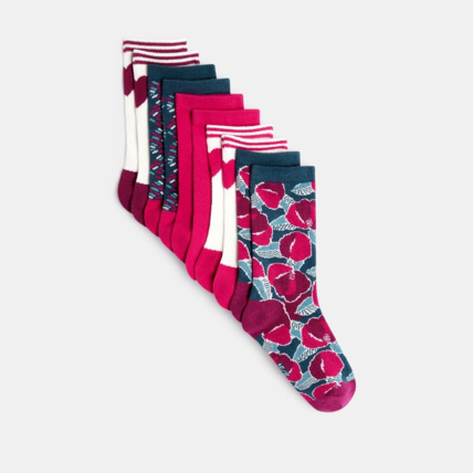 Avis Chaussettes à motifs et unies (lot de 5) roses fille OKAIDI 1