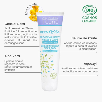 Avis Crème émolliente DERMABébé Laboratoires Téane 4