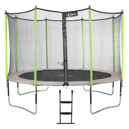Avis Trampoline de jardin 365 cm + filet de sécurité + échelle JUMPI Kangui 2