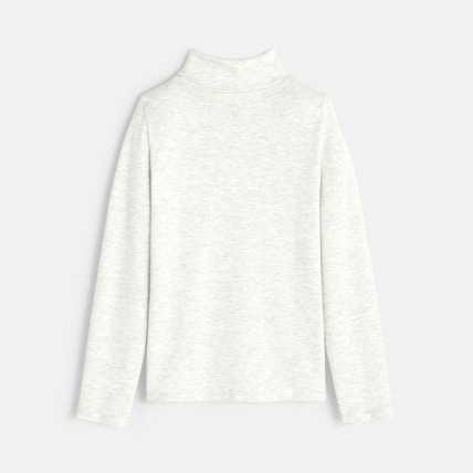 Avis T-shirt col roulé uni blanc garçon OKAIDI 3