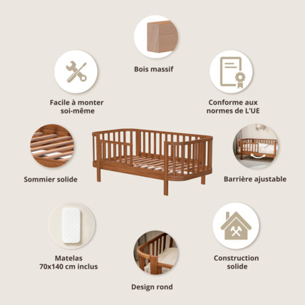 Avis Lit enfant ovale avec Matelas Cocoon Petite Amélie 3