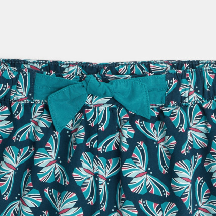 Avis Short en toile motif papillons vert fille OKAIDI 3