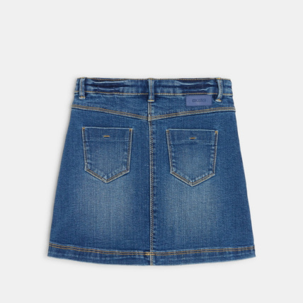 Avis Jupe courte en jean stretch bleue fille OKAIDI 2