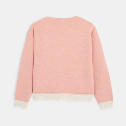 Avis Pull à message LOVE en sequins rose fille OKAIDI 4