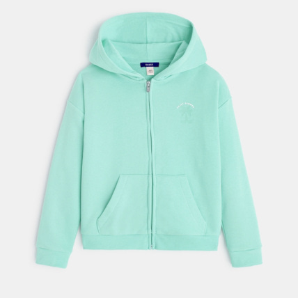 Avis Sweat-shirt uni à capuche bleu fille OKAIDI 2
