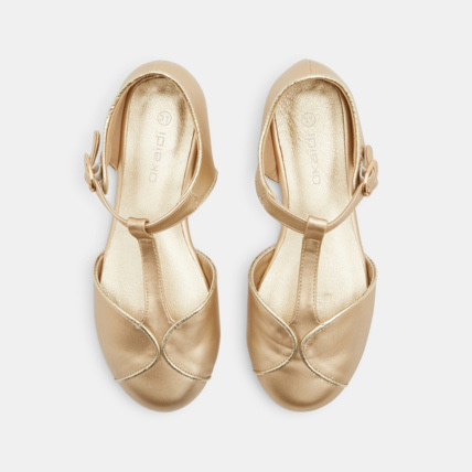 Avis Ballerines salomés dorées jaunes fille OKAIDI 2