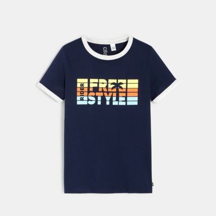 Avis T-shirt à message bleu garçon OKAIDI 2