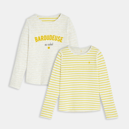Avis Marinière réversible jaune fille OKAIDI 1