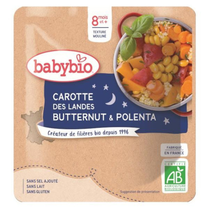 Avis Bonne Nuit Carotte des Landes Courge Butternut de Provence & Polenta Babybio 1