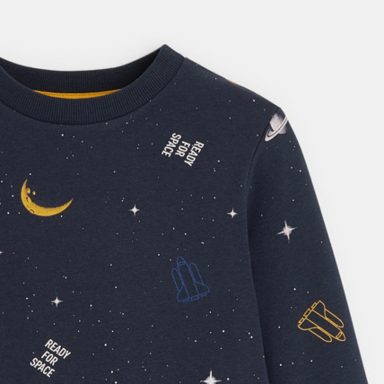 Avis Sweat-shirt imprimé motif espace gris garçon OKAIDI 3