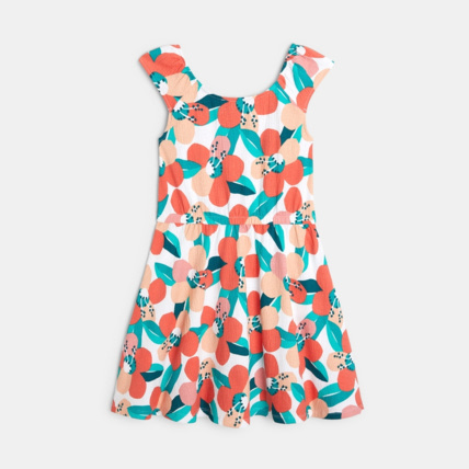 Avis Robe imprimée sans manches orange fille OKAIDI 3