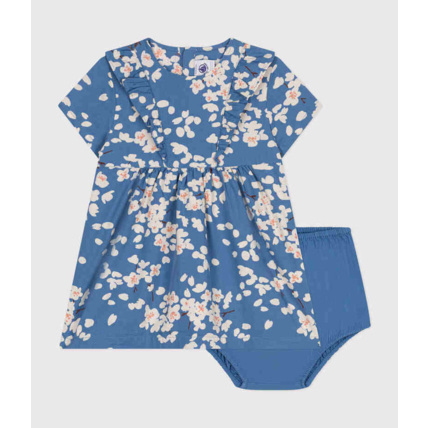 Avis Robe manches courtes et bloomer en popeline bébé Beach Multicolor Petit Bateau 1