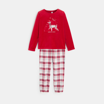Avis Pyjama 2 pièces motif Noël rouge fille OKAIDI 1