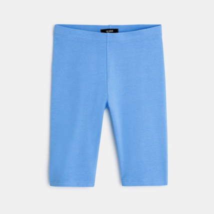 Avis Legging court en jersey uni bleu fille OKAIDI 1