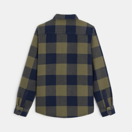 Avis Chemise manches longues à grands carreaux verte garçon OKAIDI 3