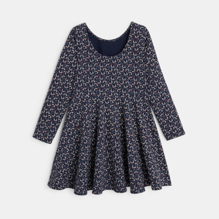 Avis Robe imprimée évasée bleue fille OKAIDI 4