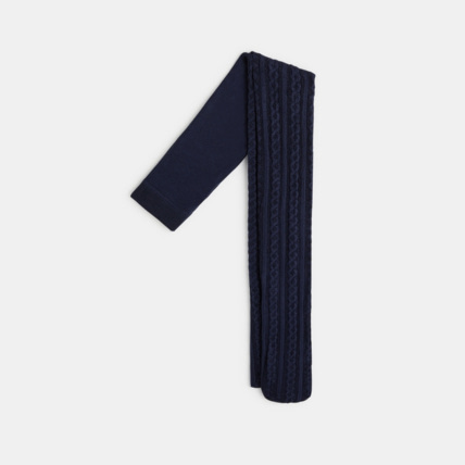 Avis Collants chauds en tricot torsadé bleus fille OKAIDI 1
