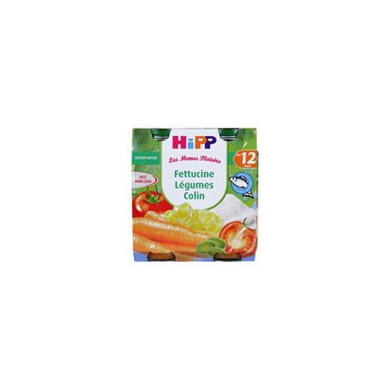 Avis Fettucine Légumes Colin - 2 pots x 250g - 12 mois HIPP 1