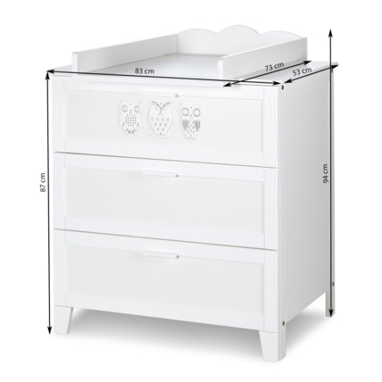 Avis Commode à langer 3 tiroirs + plan à langer amovible MARSELL KLUPS 2