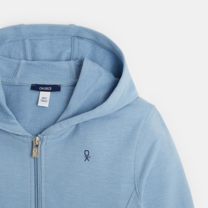 Avis Sweat-shirt uni à capuche bleu garçon OKAIDI 2