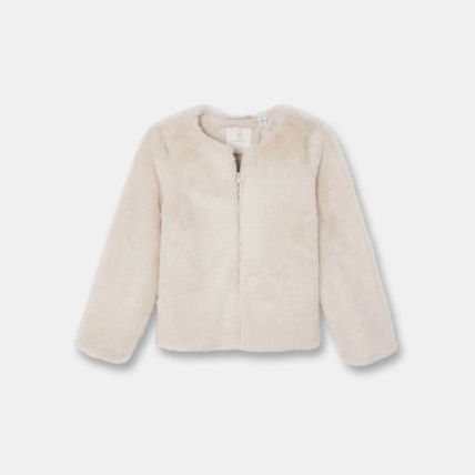 Avis Blouson en fausse fourrure beige fille OKAIDI 1