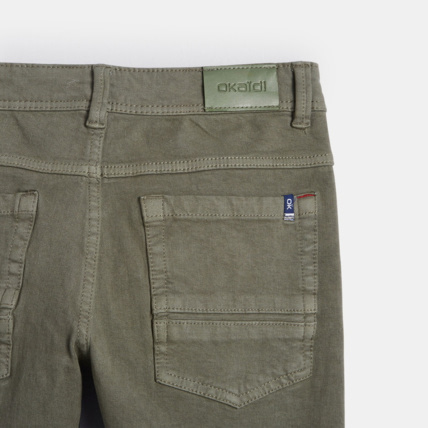 Avis Pantalon slim bi-stretch vert garçon OKAIDI 5