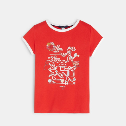 Avis T-shirt des supporteurs rouge fille OKAIDI 1