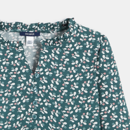 Avis Robe volantée imprimée verte fille OKAIDI 3
