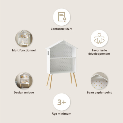 Avis Maison de poupée en bois étagère Petite Amélie 3