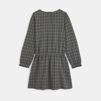 Avis Robe à carreaux en jersey milano grise fille OKAIDI 3