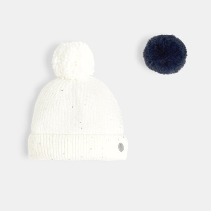 Avis Bonnet à sequins et pompons amovibles beige fille OKAIDI 2