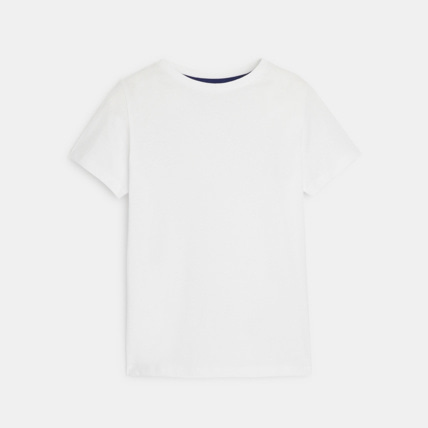 Avis T-shirt basique manches courtes blanc garçon OKAIDI 1