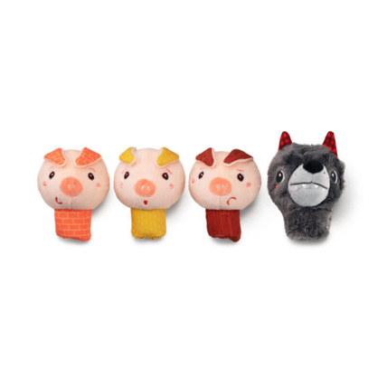 Avis Marionnettes à doigt Le loup et les 3 petits cochons Lilliputiens 1