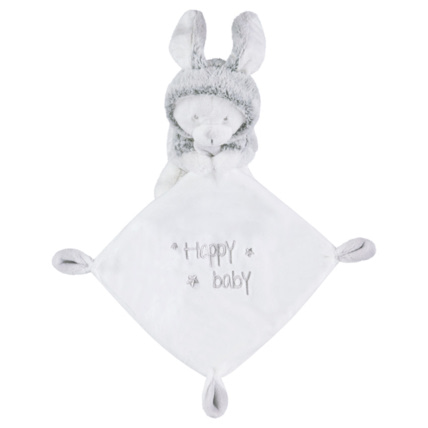 Avis Doudou plat en velours avec peluche lapin Prémaman 1