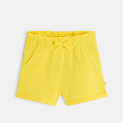 Avis Short en jersey uni jaune fille OKAIDI 1