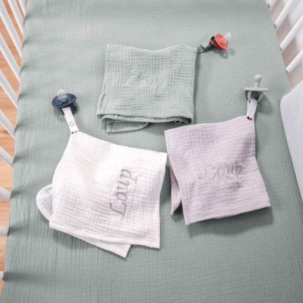 Avis Doudou lange attache tétine en gaze de coton, Melody Sevira Kids 8