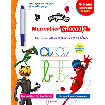 Avis Miraculous - Mon cahier effaçable - J'écris les lettres minuscules Hachette Éducation 1