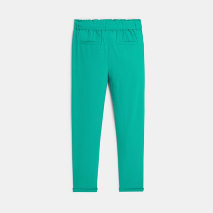 Avis Pantalon carrot en coton vert fille OKAIDI 4