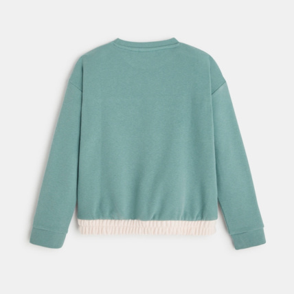 Avis Sweat-shirt à message vert fille OKAIDI 4