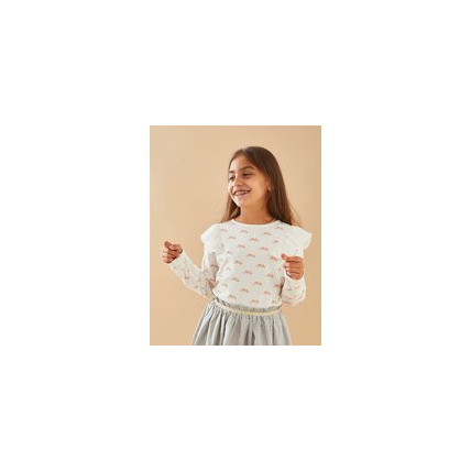 Avis Blouse maille longues manches imprimés soleils NOUKIE'S 1