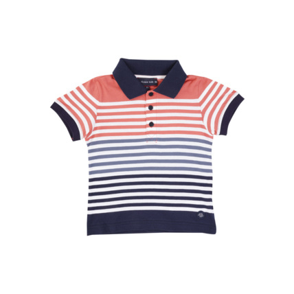 Avis Polo tricolore Kids - coton léger - Sanguine/Jean/Md/Blanc ARMOR-LUX 1