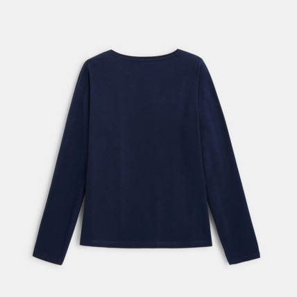 Avis T-shirt en coton biologique bleu fille OKAIDI 3