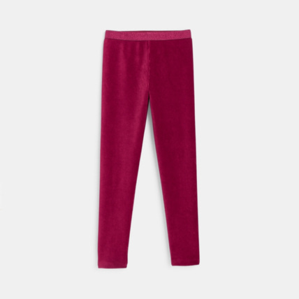 Avis Leggings en velours côtelé rouge fille OKAIDI 1