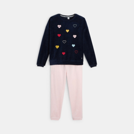 Avis Pyjama en velours éponge bleu fille OKAIDI 1