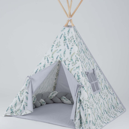 Avis Tipi tente enfant avec tapis, Eucalyptus Sevira Kids 2