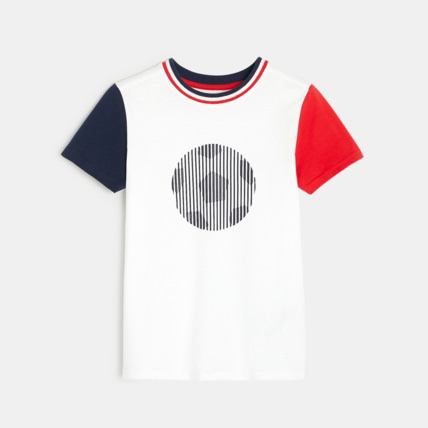 Avis T-shirt spécial fan de foot blanc garçon OKAIDI 1