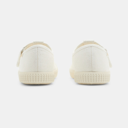 Avis Ballerines toile forme salomé blanches fille OKAIDI 4