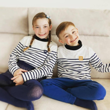Avis T-shirt marinière à personnaliser d'un cœur bleu fille OKAIDI 6